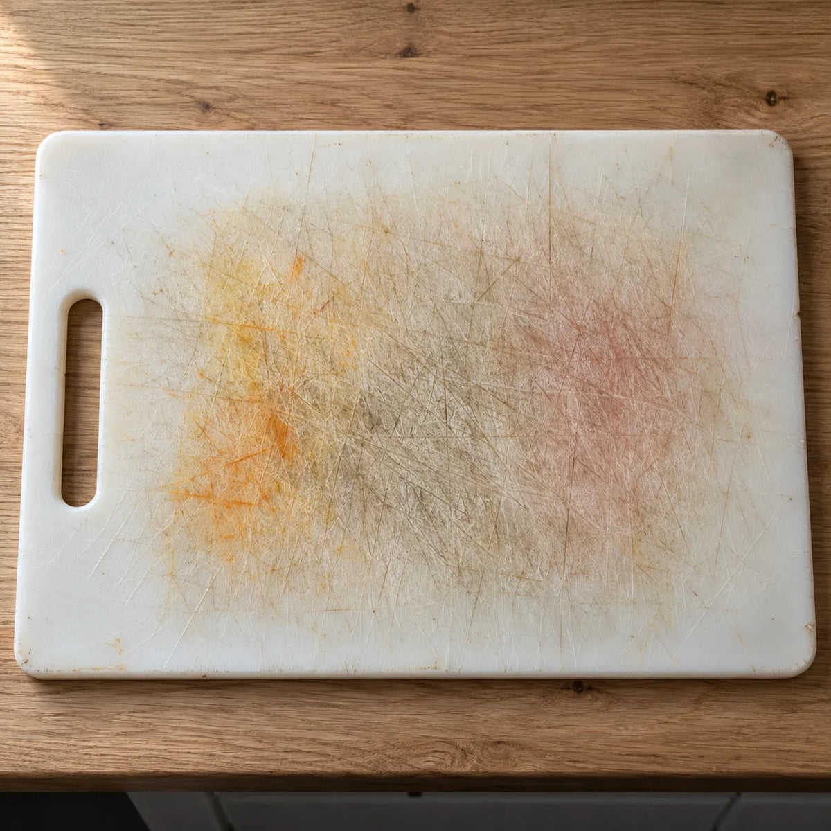 Plastbräda efter månader